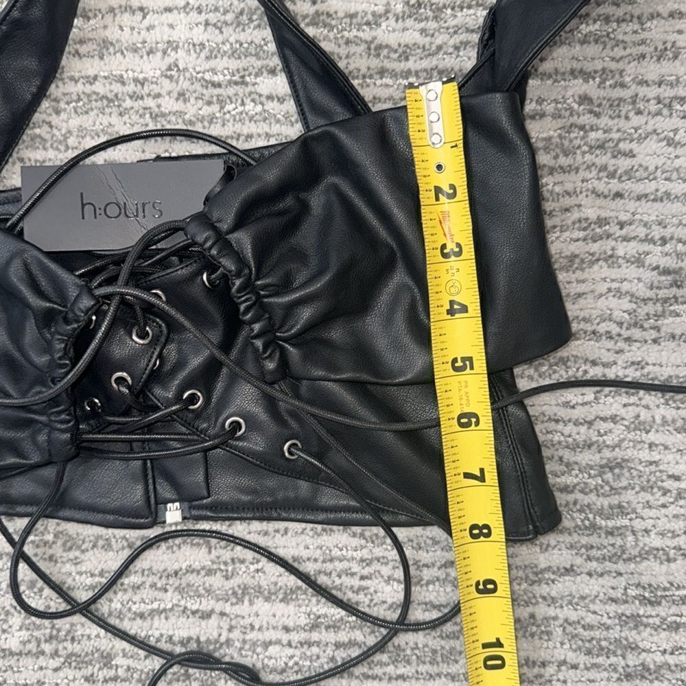 NWT H:ours Women's Adriana Black Crop-top XS - Picture 7 of 12